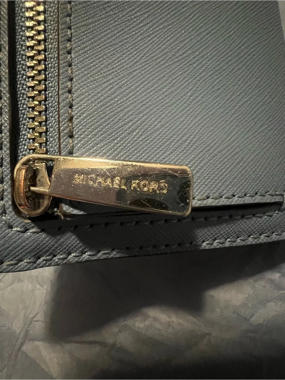 Michael Kors Jet Set Travel Large Trifold Wallet – French Blue